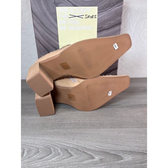 Jeffrey Campbell Show Pony Embellished Natural Leather Boots- Women's 6.5 NIB - Picture 7 of 8